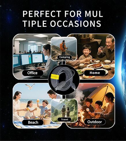 3 في 1 شاحن سيارة Starlink Mini Cable 10FT، Starlink Mini Car Charger DC كابل الطاقة + محول ولاعة السجائر 12V-48V مع شاشة رقمية، متين USB C PD 36W/USB A 18W منافذ للسيارات والشاحنات in Saudi Arabia