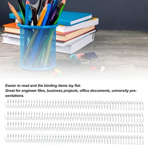 Professional Spiral Binding Coil 100PCS Kit 19mm Diameter 170 Sheet Capacity 48 Teeth 4:1 Pitch for Office Documents Projects Business Presentations (Gold) in Saudi Arabia