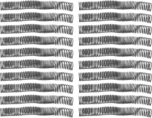 ZJchao 20 Piece Spiral Binding Coils, 48 Teeth, 4:1 Pitch, Plastic, 280 Sheet Capacity, Document Binding Coils in Saudi Arabia