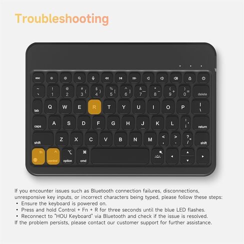 حافظة لوحة مفاتيح HOU لجهاز iPad mini 7/6، حامل قابل للتعديل بزاوية 156 درجة، حافظة حماية كاملة قابلة للفصل لجهاز iPad mini 7/6، 11 مفتاح اختصار، 7 ألوان خلفية، بولي يوريثان سيليكون، متعدد الوظائف، بلوتوث in Kuwait
