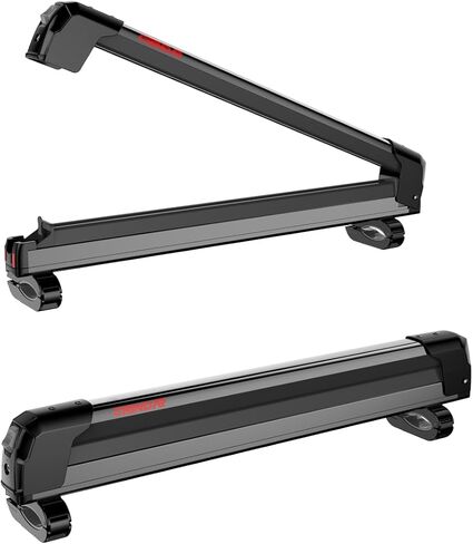 Universal Ski and Snowboard Roof Rack Carrier - Fits 6 Pairs of Skis or 4 Snowboards, Lockable for Secure Transport, Fits Most Factory and Aftermarket Roof Rack Cross Bars in Saudi Arabia