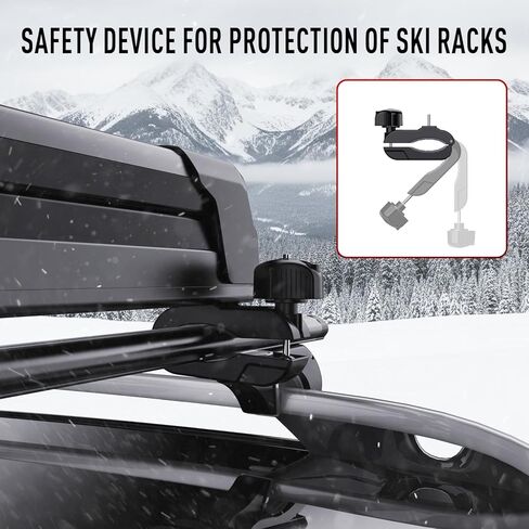 Universal Ski and Snowboard Roof Rack Carrier - Fits 6 Pairs of Skis or 4 Snowboards, Lockable for Secure Transport, Fits Most Factory and Aftermarket Roof Rack Cross Bars in Saudi Arabia