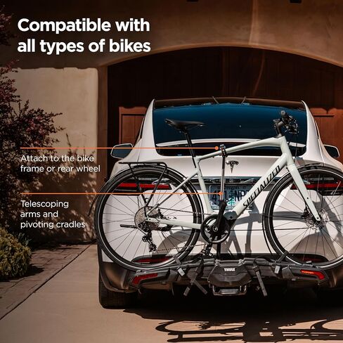 Thule Epos 3 Bike Rack with Lights & License Plate Holder- E-Bike Compatible- 75lb (150lb Total) Capacity- Fits 2" Hitch in Saudi Arabia