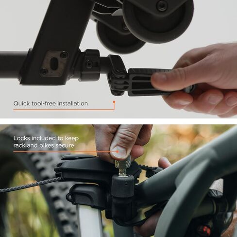 Thule Epos 3 Bike Rack with Lights & License Plate Holder- E-Bike Compatible- 75lb (150lb Total) Capacity- Fits 2" Hitch in Saudi Arabia