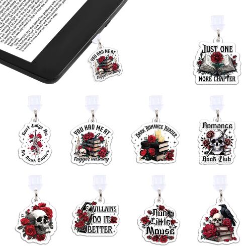 Wxiben Dust Plug Charm for Kindle - 9 Pack Dust Plug Compatible with Type C/USB C Charging Port Pendant Plug Cover for Phone E-Reader Book Lover Gifts Dust Plug Accessories for Women Men in Saudi Arabia