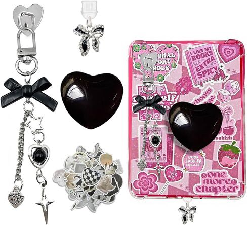 مجموعة سحر لطيفة لجهاز Kindle، بما في ذلك قابس الغبار من النوع C/USB C، وحامل قبضة النجمة، وسلاسل مفاتيح لامعة مع خطاف، وحليات متوافقة مع Kindle/القارئ الإلكتروني/الهاتف in Kuwait