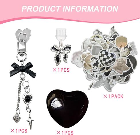 مجموعة سحر لطيفة لجهاز Kindle، بما في ذلك قابس الغبار من النوع C/USB C، وحامل قبضة النجمة، وسلاسل مفاتيح لامعة مع خطاف، وحليات متوافقة مع Kindle/القارئ الإلكتروني/الهاتف in Kuwait