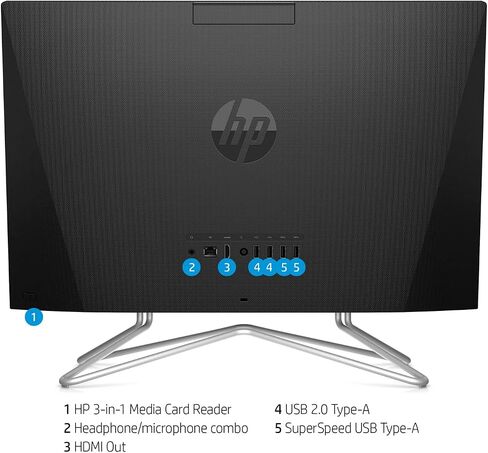 كمبيوتر مكتبي HP 27 الكل في واحد بشاشة تعمل باللمس، ذاكرة وصول عشوائي DDR5 سعة 32 جيجابايت، محرك أقراص SSD سعة 1 تيرابايت، Intel 12 Core Ultra 7 155U، شاشة لمس FHD IPS، لوحة مفاتيح وماوس لاسلكي، Win 11 Pro، كاميرا 1080 بكسل، مع ملحقات in Kuwait