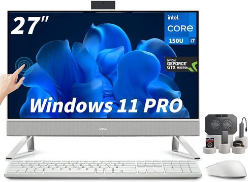 Dell Inspiron 7730 All-in-One Desktop Computer, 27" FHD Touch Screen, Intel Core 7-150U(Up to 5.4 GHz), GeForce MX570A, WiFi 6E, Wireless KB & Mouse, Windows 11 Pro, Accessories(32 GB RAM, 1 TB SSD) in Kuwait