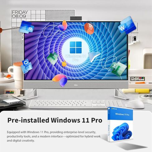 Dell Inspiron 7730 All-in-One Desktop Computer, 27" FHD Touch Screen, Intel Core 7-150U(Up to 5.4 GHz), GeForce MX570A, WiFi 6E, Wireless KB & Mouse, Windows 11 Pro, Accessories(32 GB RAM, 1 TB SSD) in Kuwait