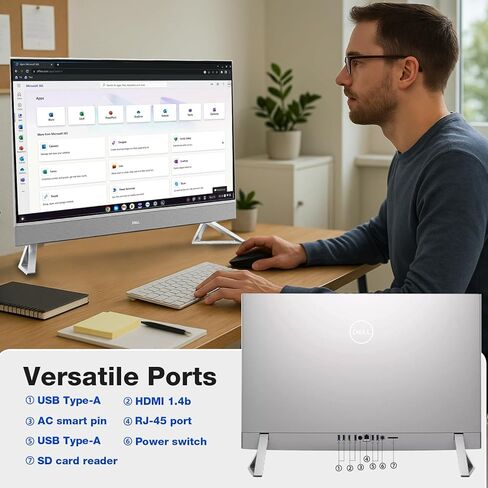 Dell Inspiron 7730 All-in-One Desktop Computer, 27" FHD Touch Screen, Intel Core 7-150U(Up to 5.4 GHz), GeForce MX570A, WiFi 6E, Wireless KB & Mouse, Windows 11 Pro, Accessories(32 GB RAM, 1 TB SSD) in Kuwait