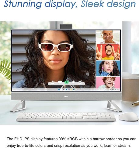 Dell 27 All-in-One Desktop Computer PC - 64GB RAM, 2TB SSD, 27" FHD IPS Touchscreen, Intel 7-150U CPU (up to 5.4GHz), GeForce MX570A, Wireless KB & Mouse, Wi-Fi 6E, Bluetooth, Win 11 Pro in Saudi Arabia