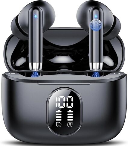 QXQ 2025 New Wireless Earbuds, Bluetooth 5.4 Headphones HiFi Stereo with 4 ENC Mic, 40H Mini Ear Buds in-Ear Noise Cancelling Earbuds, Ultra Light Sport Earphones for TV Smart Phone Laptop Computer in Saudi Arabia