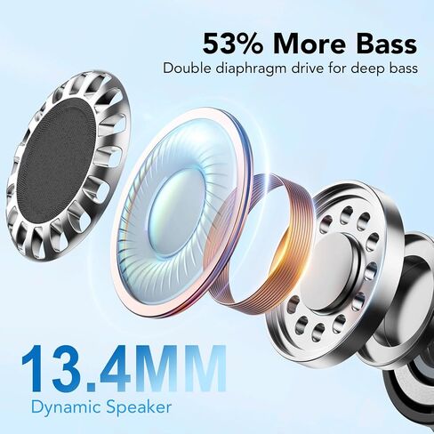 QXQ 2025 New Wireless Earbuds, Bluetooth 5.4 Headphones HiFi Stereo with 4 ENC Mic, 40H Mini Ear Buds in-Ear Noise Cancelling Earbuds, Ultra Light Sport Earphones for TV Smart Phone Laptop Computer in Saudi Arabia