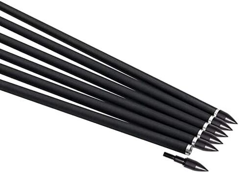 31Inch Carbon Arrows, Targeting Practice Hunting Arrow, Turkey Feather Fletching Arrow, with Removable Tips and nocks for Recurve & Compound Bow in Saudi Arabia