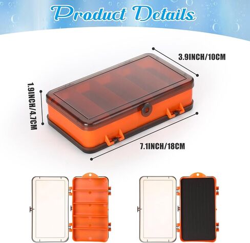 Soulchen 4 Pack Fly Fishing Boxes Fishing Lure Boxes Double Sided Waterproof Tackle Containers Plastic Bait Storage Lure Containers Portable Pocket Storage 7.09 x 3.94 x 1.85 Inch in Saudi Arabia