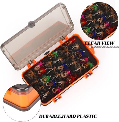 Soulchen 4 Pack Fly Fishing Boxes Fishing Lure Boxes Double Sided Waterproof Tackle Containers Plastic Bait Storage Lure Containers Portable Pocket Storage 7.09 x 3.94 x 1.85 Inch in Saudi Arabia