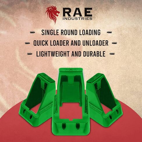 RAEIND Universal Magazine Speedloaders for Double Stack Magazines with Different Calibers Including 32 auto, 9mm, 22TCM.357 SIG.380 ACP, .40 S&W speedloader, USA Made in Saudi Arabia