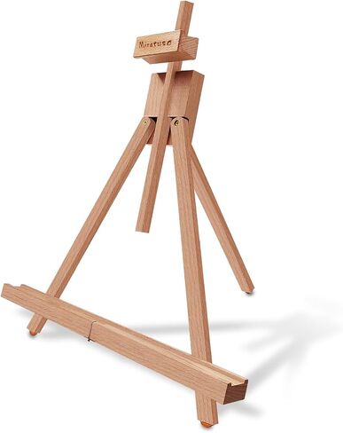 Miratuso Art Easel (عبوتان) حامل رسم على شكل حرف A، حامل عرض خشبي يحمل قماشًا يصل ارتفاعه إلى 22 بوصة، حامل طاولة محمول وحامل لافتات، حامل سفر قابل للطي، سهل الحمل in Kuwait