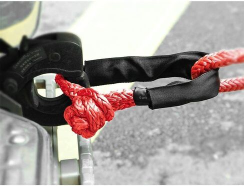 BNEEN Soft Shackle Recovery، 58,000 رطل من قوة كسر القيد الناعم 1/2 × 24 بوصة مع أكمام إضافية للإبحار بسيارات الدفع الرباعي على الطرق الوعرة وسحب ATV (عبوتان من القيد البرتقالي الناعم) in Kuwait