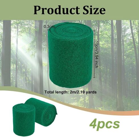 OLYCRAFT 4Pcs Tree Protectors for Slacklines Ziplines 2.1 Yard Tree Swing Trunk Protector Guards Non Slip Felt Wrap Wear with Hook and Loop Fastener for Ziplines Hammocks Slackline Rope-3.9 Inch Wide in Saudi Arabia