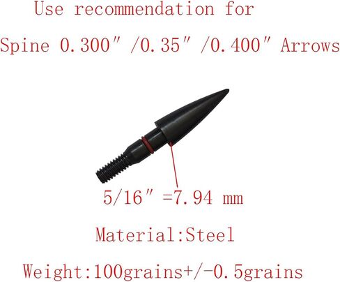 Archery Field Points 17/64 Inch 9/32 in 19/64 Inch 5/16 in (12 Pack) for Field Target Practice Shooting in Saudi Arabia