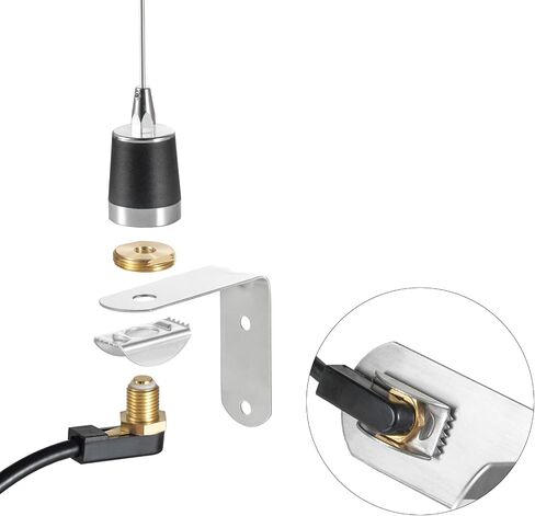 2 Meter & 70cm UHF VHF Dual Band 144/430MHz NMO Magnetic Base Mount Antenna with 16.5 FT UHF PL259 Male Plug Kit for Trunk Vehicle Car Mobile Radio Transceiver Two Way Radio, Eifagur in Saudi Arabia