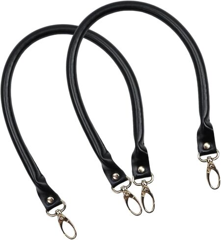 Semetall النبيذ الأحمر محفظة الأشرطة استبدال 2 حزمة 40 سم / 15.7 "الطول الإجمالي بو الجلود حقيبة يد مقابض محفظة جلدية مقابض مع زر معدني in Kuwait