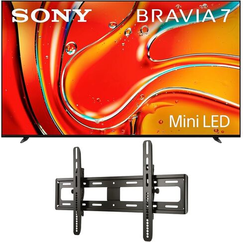 Sony K65XR70 65 Inch 4K Bravia LCD Mini LED Full Array HDR Google TV with a Sanus VMPL50A-B1 Tilting Wall Mount for 32-85 Inch Flat Screen TVs (2024) in Saudi Arabia