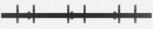 Monoprice 3x1 Menu Board Wall Mount for Screens Between 32in to 65in, Adjustable Tilt, Max Weight 66 Lbs Per Screen, VESA Patterns Up to 600x400, Steel Construction, Black - Commercial Series in Saudi Arabia