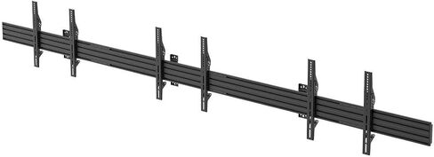 Monoprice 3x1 Menu Board Wall Mount for Screens Between 32in to 65in, Adjustable Tilt, Max Weight 66 Lbs Per Screen, VESA Patterns Up to 600x400, Steel Construction, Black - Commercial Series in Saudi Arabia