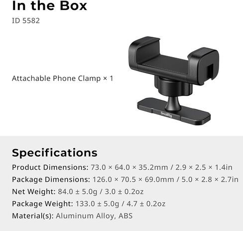 SMALLRIG Magnetic Phone Mount Gym for iPhone 17/16/15/14/13 Series, Adjustable Phone Holder Gym for Huawei, for Samsung, for Xiaomi, Double-Sided Magnetic Design - 5460 in Saudi Arabia