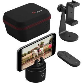 حزمة Pivo Equestrian Pod Starter Pack، الوجه التلقائي، الجسم، حامل تتبع هاتف الحصان، دوران 360 درجة يعمل بالذكاء الاصطناعي، جهاز تحكم عن بعد لتسجيل الفيديو بدون استخدام اليدين مع حامل ذكي وحقيبة سفر (أسود) in Kuwait
