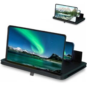 Screen Magnifier for Cell Phone, 2026 New 3D HD Magnifing Screen Enlarger Projector for Movies Videos and Gaming, Foldable Phone Stand Holder with Screen Magnifier Compatible with All Phones (10 in) in Saudi Arabia