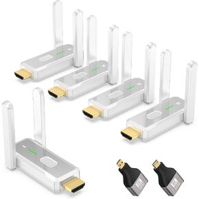 جهاز إرسال واستقبال HDMI لاسلكي و4 أجهزة استقبال 500 قدم/150 متر + جهاز إرسال واستقبال HDMI لاسلكي 328 قدم/100 متر in Saudi Arabia