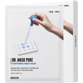 ROVECTIN] Dr. Mask AQUA (5 ea.) - 7 Layers of Hyaluronic Acid Facial Mask Sheet with Niacinamide (Vitamin B3) and Panthenol (Vitamin B5) in Saudi Arabia