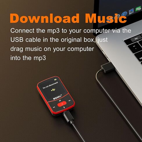 مشغل MP3 RUIZU بسعة 64 جيجابايت مع بلوتوث 5.3، مشغل موسيقى محمول مع مسجل صوت للجري الرياضي، راديو FM، عداد الخطى، تكرار A-B، تشغيل خلط الصوت، يدعم بطاقة Micro SD سعة 128 جيجابايت، أحمر in Saudi Arabia