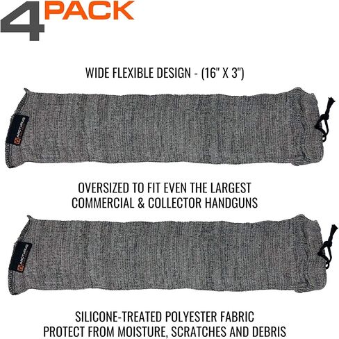 Arcturus Silicone-Treated Handgun Socks - Wide, Flexible Design (3" x 16") Easily Fits Your Pistol or Revolver. in Kuwait