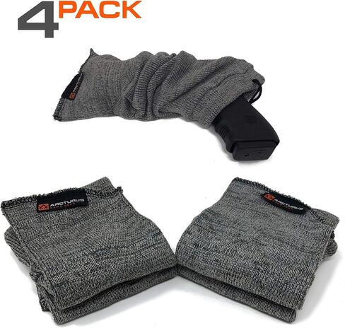 Arcturus Silicone-Treated Handgun Socks - Wide, Flexible Design (3" x 16") Easily Fits Your Pistol or Revolver. in Kuwait