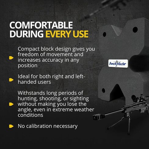 BenchMaster X-Block Shooting Rest Blocks, XL & Standard Sizes, High-Density Foam Rifle Bench Rest, Resistant to Gun Oil & Water in Saudi Arabia