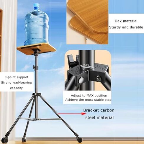 Adjustable Floor Stand with Brake Wheels, Perfect for Holding Sheet Music, Recipes, and Textbooks, Enhances Reading and Presentation Convenience in Saudi Arabia
