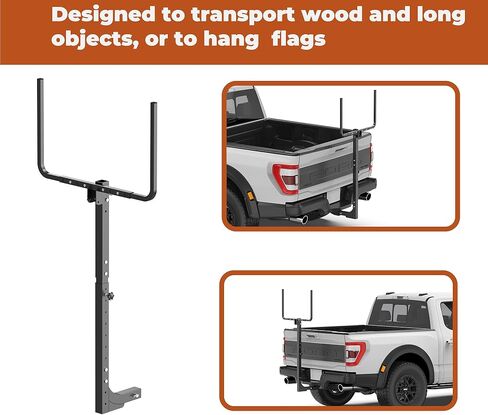 300LBS RV Kayak Rack for 2 Kayaks up to 12FT – Heavy Duty Vertical Hitch Mount Carrier with Reinforced Anti-Bend Base, Adjustable Height, Anti-Loosening Screws – Fits 2" Receiver for RV, Truck, SUV in Saudi Arabia