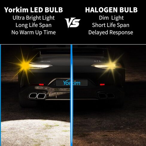 Yorkim 194 LED Bulb CANBUS Error Free T10 LED Bulb 6-SMD 2835 Chipsets 2825 LED Bulb 168 W5W LED Bulb No Polarity Replacement Bulbs for Map Dome Trunk Liscense Plate Lights 10-Pack 194 LED Bulb White in Kuwait