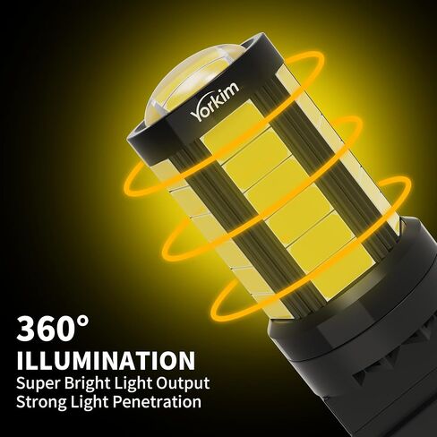 Yorkim 194 LED Bulb CANBUS Error Free T10 LED Bulb 6-SMD 2835 Chipsets 2825 LED Bulb 168 W5W LED Bulb No Polarity Replacement Bulbs for Map Dome Trunk Liscense Plate Lights 10-Pack 194 LED Bulb White in Kuwait