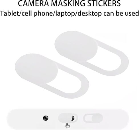 Privacy Protection Camera Cover Slide (6 Pack) - Ultra Thin Design for Laptops, Cell Phones, iPads, PCs, Tablets - Enhanced Security Against Unauthorized Access - White in Saudi Arabia