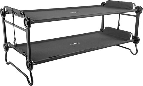 Disc-O-Bed Extra Large Outdoor Convertible 2 Person Bench and Double Camping Cot Portable Bed for Adults, Tan in Kuwait