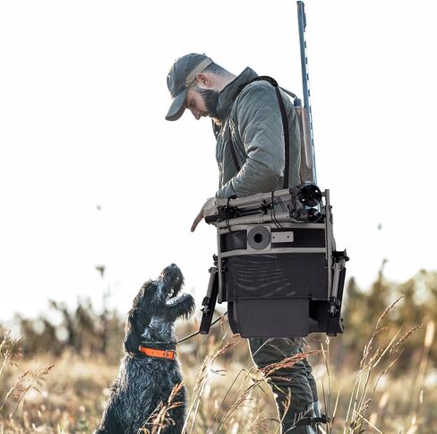 GYMAX Hunting Chair with Gun Rest, 360° Swivel Hunting Blind Chair w/Adjustable Height & Armrest, All-Terrain Duck Feet, Shoulder Strap, 330 LBS Folding Outdoor Ground Blind Seat in Saudi Arabia