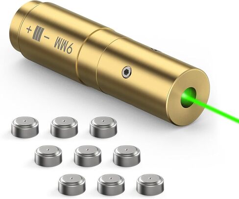 Feyachi Green Bore Sight 9mm/223 5.56mm/12 Gauge Bore Sight Laser Boresighter with 3 Sets of Batteries in Saudi Arabia
