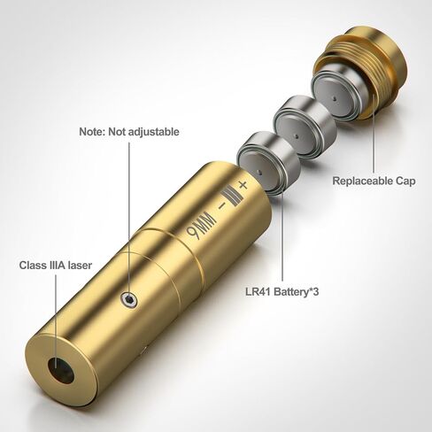Feyachi Green Bore Sight 9mm/223 5.56mm/12 Gauge Bore Sight Laser Boresighter with 3 Sets of Batteries in Saudi Arabia
