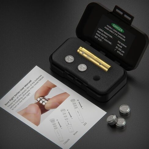 Feyachi Green Bore Sight 9mm/223 5.56mm/12 Gauge Bore Sight Laser Boresighter with 3 Sets of Batteries in Saudi Arabia